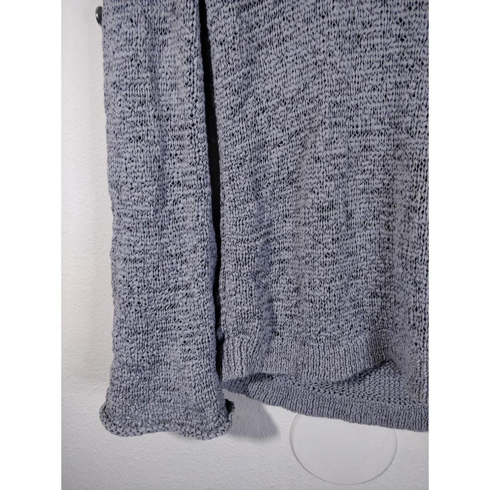 3/$20 Threads Saks Fifth Avenue Gray Chunky Knit Cowl Neck Pullover Sweater M - Picture 3 of 9